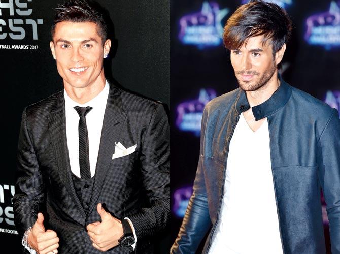 Cristiano Ronaldo and Enrique Iglesias