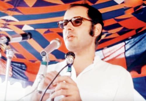 Sanjay Gandhi in a still from the video. Pic/AP Archive on YouTube