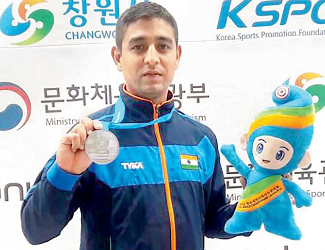 Shahzar Rizvi bagged silver at the ISSF World Cup recently. Pic/PTI