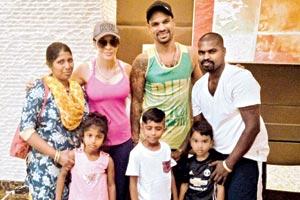 Shikhar Dhawan, wife Ayesha and son meet his biggest fan