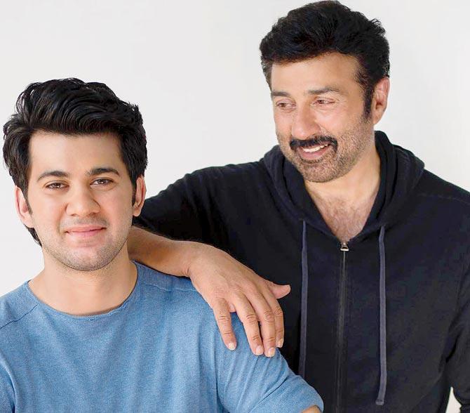 Sunny Deol with son Karan. Pic/Instagram