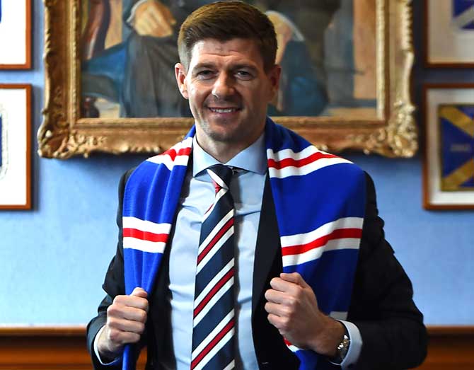 Steven Gerrard. Pic/AFP