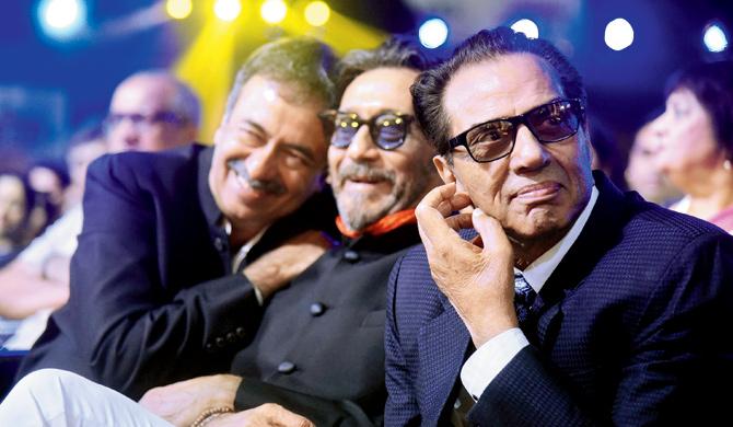 Rajkumar Hirani, Jackie Shroff and Dharmendra