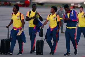 Colombia football team train in Italy ahead of Egypt friendly