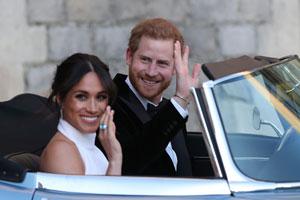 Newlyweds Prince Harry, Meghan Markle back to palace