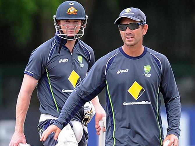 Justin Langer and George Bailey