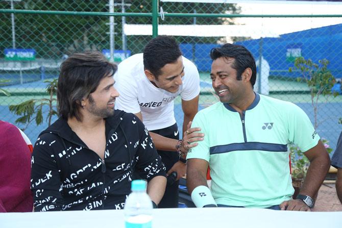 Leander Paes and Himesh Reshammiya