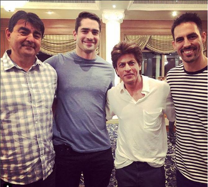Mitchell Johnson shared this picture with Shah Rukh Khan, post playing for Kolkata Knight Riders in the IPL.Johnson wrote, 'Thanks to @kkriders for a fun season & to all the players/support staff for all their efforts, it has be appreciated. Some absolute superstars playing in this team & I was very impressed with the young talent rising up over the next few years ???? I was lucky enough to meet the very humble & cool @iamsrk thanks for your belief in us, we have it our best shot ???? And a huge thanks to the fans of #KKR What a buzz it was to play in front of a pack Eden Gardens! I will never forget that experience. Thank you'