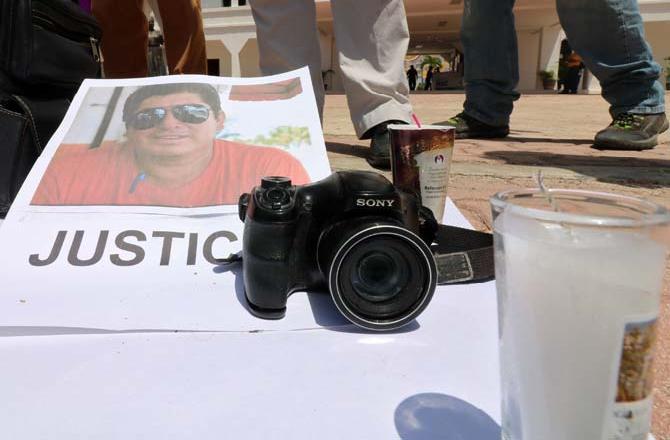 Jose Guadalupe Chan: Jose Guadalupe Chan, a reporter for a news website in the Mexican state of Quintana Roo, was shot dead by an unknown person when he was at a bar in the indigenous community of Felipe Carillo Puerto. Chan was a correspondent for the digital weekly Playa News, which is headquartered in Riviera Maya, near the resort city of Cancun. Chan was survived by his wife and two children at the time of his death.In the file photo, the portrait of Mexican journalist Jose Guadalupe Chan is seen as his colleagues protest outside the City Hall in Playa del Carmen, Quintana Roo state, Mexico on June 30, 2018. Jose Guadalupe Chan, a reporter for a news website in the Mexican state of Quintana Roo was shot dead, the state's prosecutor and the site Chan worked for said. Pic/AFP   