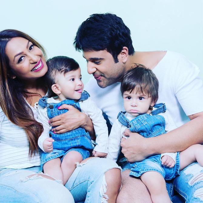 Krushna Abhishek and Kashmera Shah: The TV celebrity couple became parents of twin baby boys - Krishaang and Rayaan through surrogacy in June 2017. However, the couple has never divulged any details regarding their twins' birth.