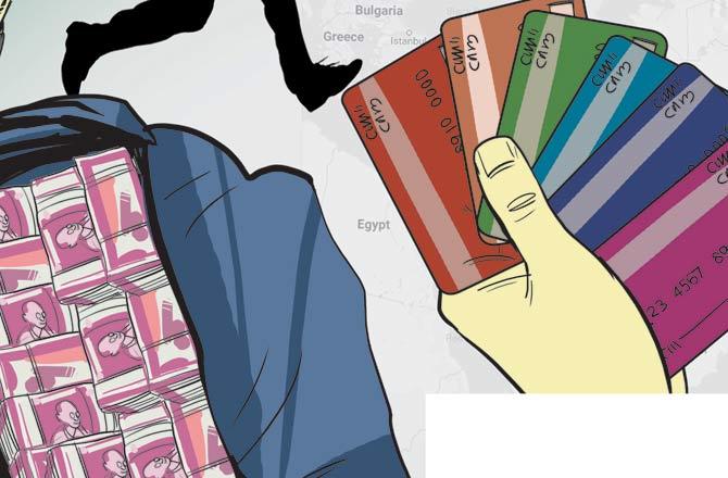Cops identify him as Romanian national, Caravan Marian, and bust his multi-state card-cloning racket after finding 60 cards with him. He reveals how he arrived in India in June and cloned cards across Delhi, Uttar Pradesh and Gujarat, before heading to Mumbai for mass cash withdrawals. They recover Rs 3.7 lakh from him. Illustration/Uday Mohite