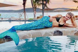 Tennis hottie Eugenie Bouchard, turns up the heat in a mermaid outfit