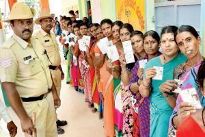 Moderate turnout in Karnataka by-polls
