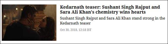 Kedarnath teaser: Sushant Singh Rajput and Sara Ali Khan