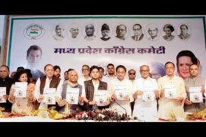 Congress releases manifesto for MP polls; woos farmers, youth