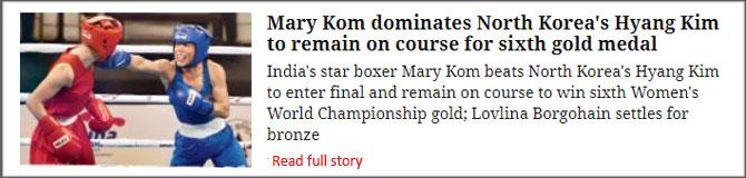 Mary Kom Dominates North Korea
