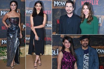 Christian Bale, Kareena Kapoor Khan, Andy Serkis with family, Abhishek Bachchan, Anil Kapoor, Madhuri Dixit Nene, Radhika Apte, Freida Pinto, Rohan Chand and host of other celebrities attended the world premiere of Netflix's Mowgli: Legend of the Jungle at YRF Studios in Andheri, Mumbai. We have pictures