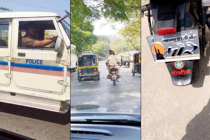 Citizens have been sending photos and videos to Mumbai police showing cops breaking all kinds of traffic laws while on duty