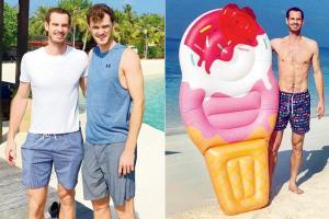 Andy Murray chills with family and an inflated ice cream in Maldives