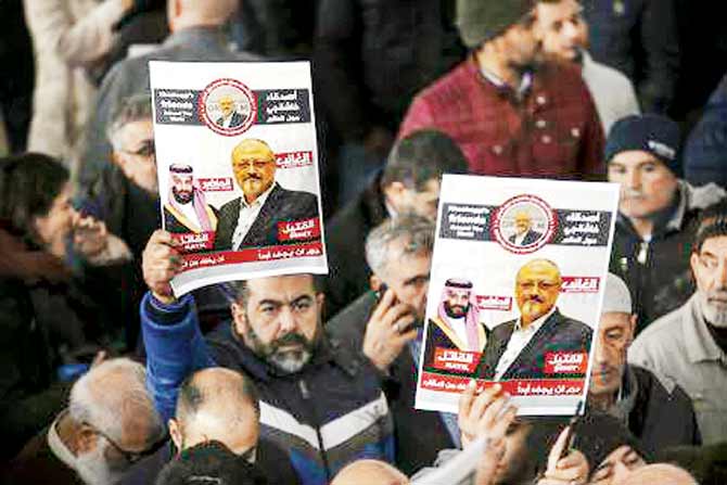Arab-Turkish Media Association at funeral prayers for Khashoggi.