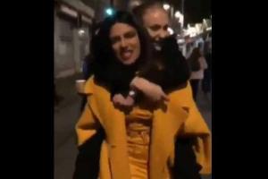 Video: Priyanka Chopra gives Sophie Turner a piggyback ride