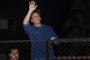 Shah Rukh Khan greets fans outside Mannat on his 53rd birthday