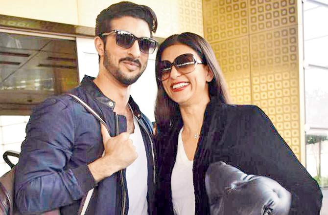 Sushmita Sen with model beau Rohman Shawl