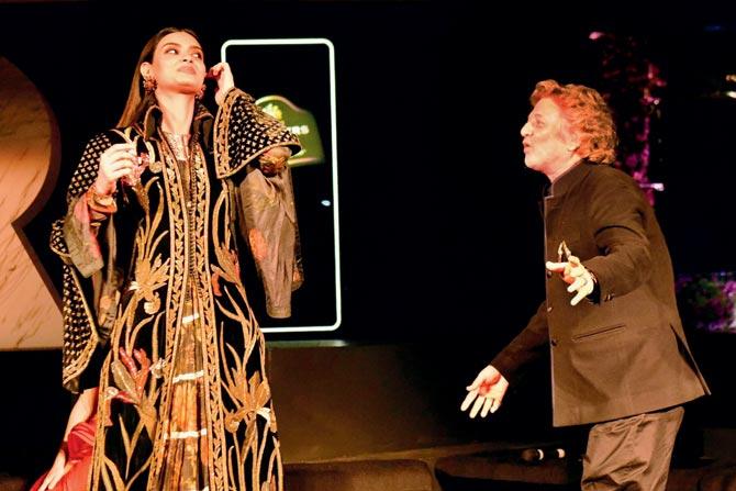 Rohit Bal with Diana Penty. Pics/Bipin Kokate