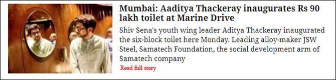 Mumbai: Aaditya Thackeray Inaugurates Rs 90 Lakh Toilet At Marine Drive