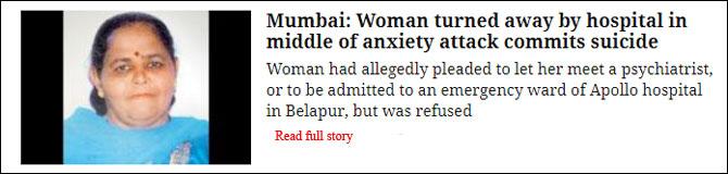 Mumbai: Woman Turned Away By Hospital In Middle Of Anxiety Attack Commits Suicide