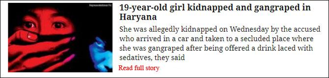 19-Year-Old Girl Kidnapped And Gangraped In Haryana