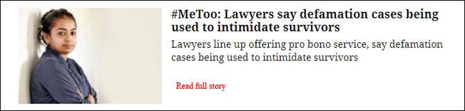 #MeToo: Lawyers Say Defamation Cases Being Used To Intimidate Survivors