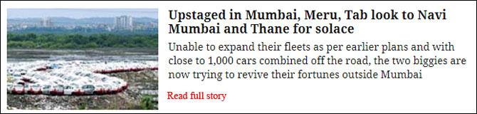 Upstaged In Mumbai, Meru, Tab Look To Navi Mumbai And Thane For Solace