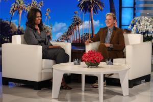 Michelle Obama in Ellen's Hot Seat, talks about her first kiss