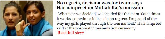 No Regrets, Decision Was For Team, Says Harmanpreet On Mithali Raj
