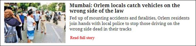 Mumbai: Orlem Locals Catch Vehicles On The Wrong Side Of The Law