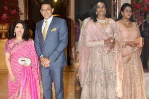 Kumble and Prasad with wives, Sindhu at Deepika-Ranveer's reception
