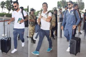 Virat Kohli, Rohit Sharma, Ravi Shastri, Dhoni spotted at Mumbai airport