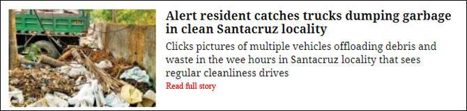 Alert Resident Catches Trucks Dumping Garbage In Clean Santacruz Locality