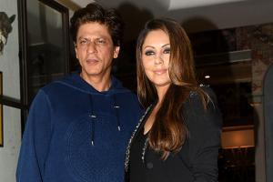 Shah Rukh Khan and Gauri make a stylish appearance at an inauguration