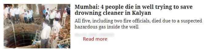 Mumbai: 4 people die in well trying to save drowning cleaner in Kalyan