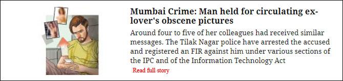 Mumbai Crime: Man Held For Circulating Ex-Lover