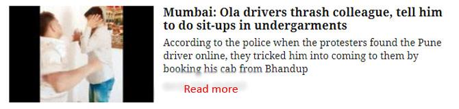 Mumbai: Ola drivers thrash colleague, tell him to do sit-ups in undergarments