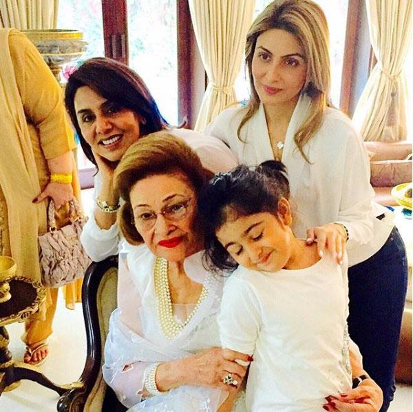 Krishna Raj Kapoor's granddaughter Riddhima Kapoor Sahni shared a throwback image on Instagram, and wrote: 'I love you - I will always love you - RIP dadi.'