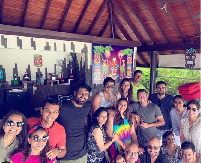 A lovely picture with so many smiling faces! Can you spot Ashish Nehraji in this picture? Sagarika captioned, 'Birthday bunch - missing a few !!! @jamanafaru_maldives'