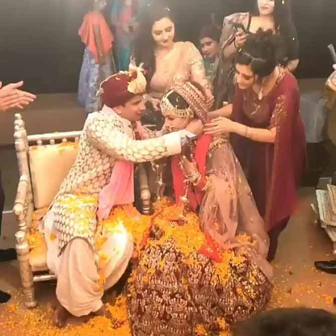 Prince Narula and Yuvika Chaudhary are one of the most loved couples of the television industry. After dating each other for three years, the couple finally tied the knot on October 12, 2018, and solemnised their relationship in Mumbai. Their wedding took place in a traditional Punjabi style with a blend of earthiness and glamour. Friends from Bollywood and the television industry graced their marriage ceremony to bless the newlyweds. Prince Narula and Yuvika have been christened by the name of PriVika by their fans on social media. In fact, the theme of their sangeet ceremony was #PriVika. (All Pictures: Instagram/@epicstories)