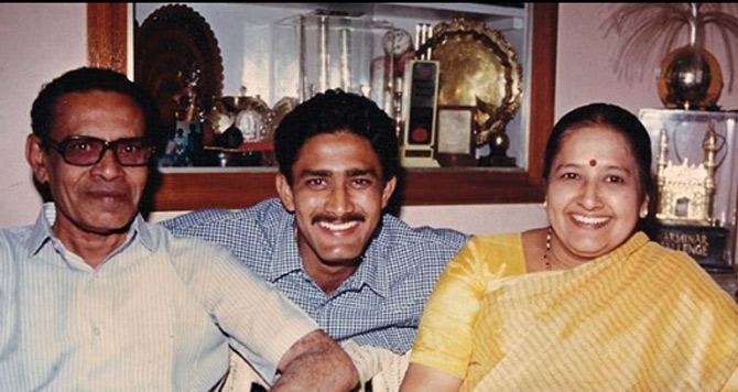 Anil Kumble in his younger days! Anil Kumble posted this throwback picture of himself with his mother and father, captioned, 'My parents&hellip,my inspiration&hellip,my life! Miss them! #GoingBackInTime #Throwback'