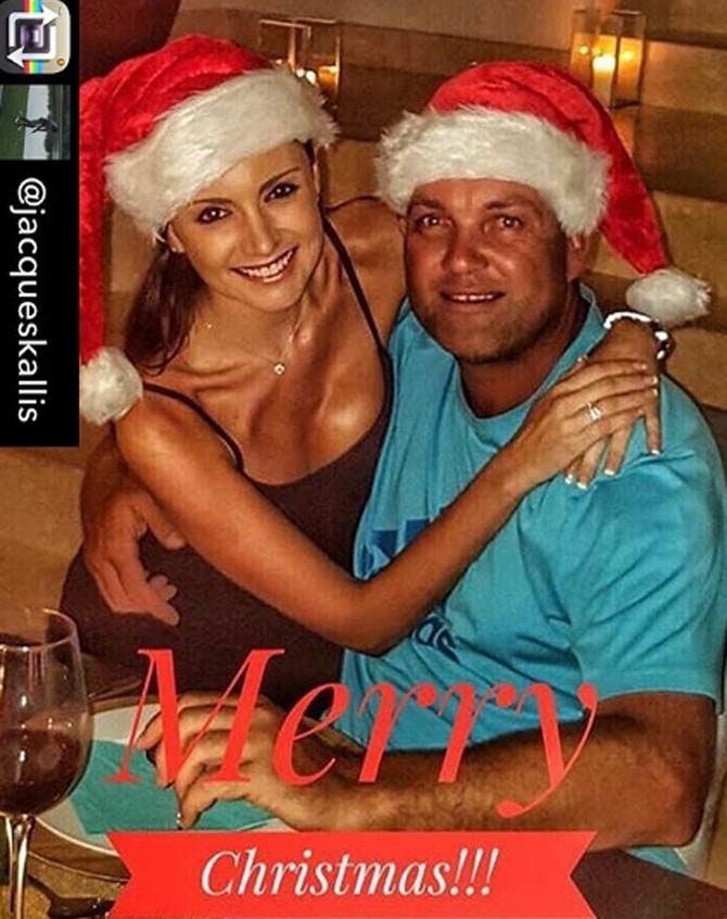Charlene Engels posted this sweet picture of herself and Jacques Kallis on Christmas, captioned, 'Merry Christmas all. Hope you all have a blessed day filled with love and happiness'