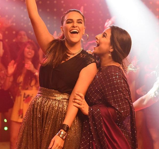 But Neha Dhupia has no regrets about it. 'Stupid choices for the sake of work could be a regret, but apart from that nothing,' she said. In picture: Neha Dhupia with Vidya Balan in Tumhari Sulu