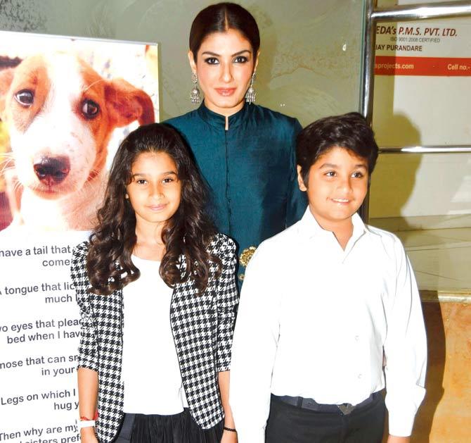 Just like their Mumma, Raveena Tandon's children believe in social service and charity. The little ones have had raised funds for the NGO - In Defence of Animals. As the young ambassadors of the NGO, the kids used to visit schools across the city to spread awareness about animal rights and share their views about the importance of compassion.